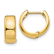 1/2 Inch 5mm width Gold Huggie Earrings