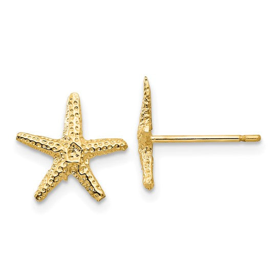 14kt Yellow Gold Starfish Earrings