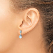 14kt White Gold Teardrop Aquamarine Earrings