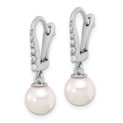 Akoya Pearl & Diamond Drop Earrings