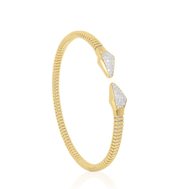 Flexible Diamond Snake Bangle Bracelet