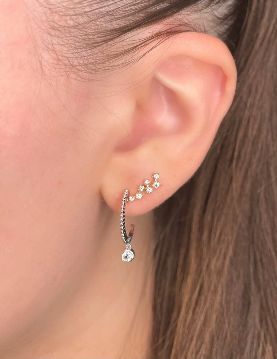 White Gold Connecting Diamond Studs