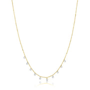 N10362 Hanging Diamond Bezel Necklace