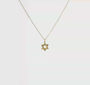 14K Polished Star of David 16 inch with 2in ext. Necklace