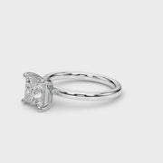 Low Set Princess Cut Solitaire