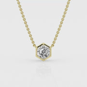 2 Carat Lab Grown Hexagon Diamond Necklace