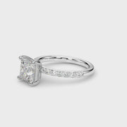 Princess Cut Diamond Band Setting