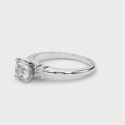 Three Stone Round Setting with .20 Carat Side Diamonds