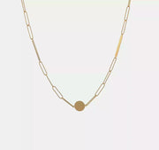 Circle & Bar Paperclip Necklace