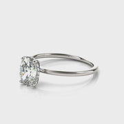 Oval Hidden Halo Solitaire