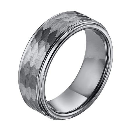 11-3288 Hammered Tungsten Wedding Band