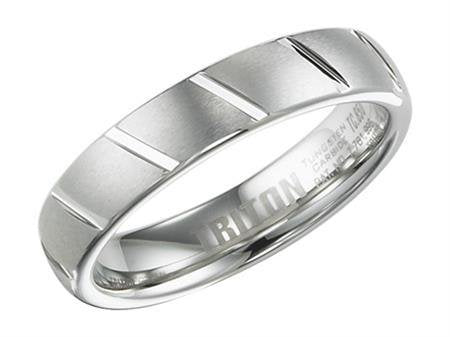 Triton 11-4427 5mm White Tungsten Carbide Wedding Band