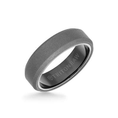 11-RAW0109 Sandblast tungsten ring