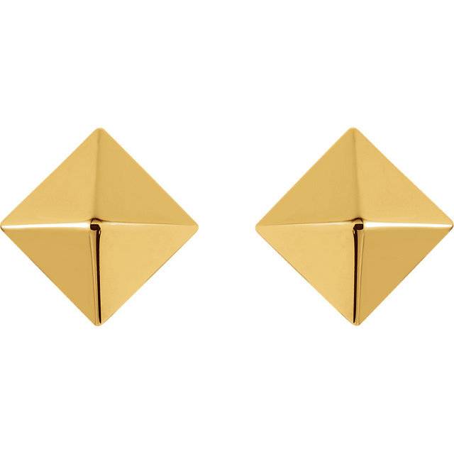 85888 14k pyramid earrings