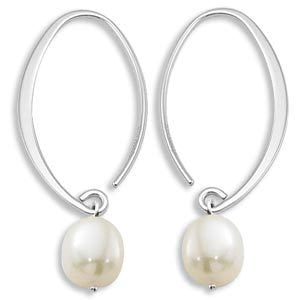 Simple Sweep Pearl Earrings