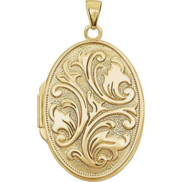 14kt Yellow Gold Embossed Locket