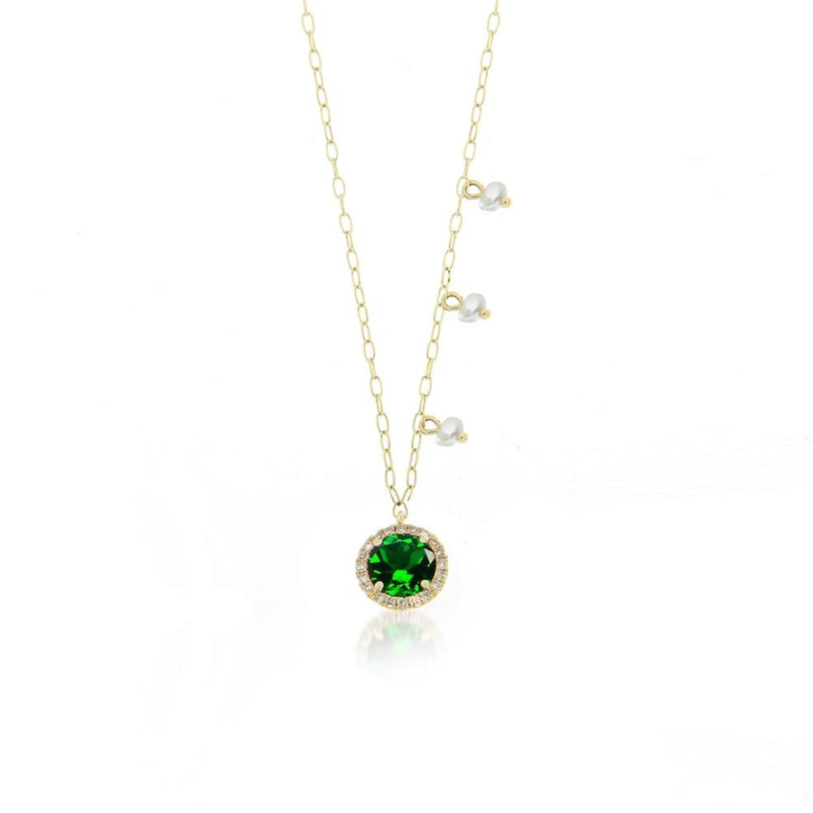 Chrome Tourmaline Delicate Necklace