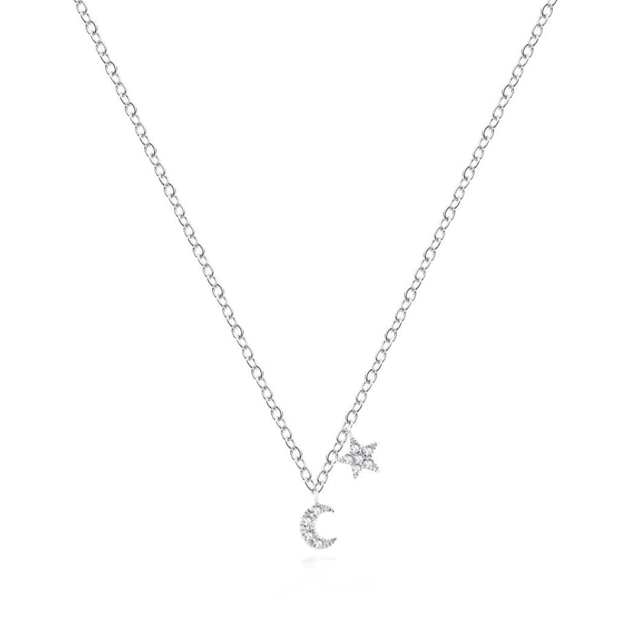 1NK14 Mini Moon & Star Necklace