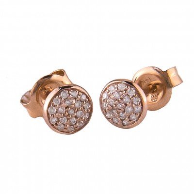 Lau 14k Rose Gold and Diamond Earrings - 21345DR