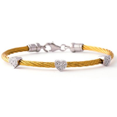 Lau Cable Heart Bracelet