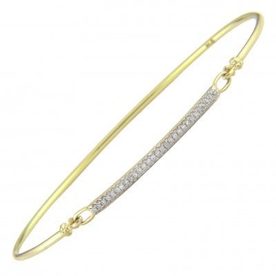 Lau 14k Yellow Gold Diamond Bangle - 6P52D