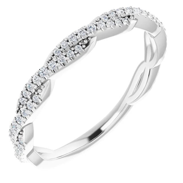 123325 1/6 ct tw twisted band