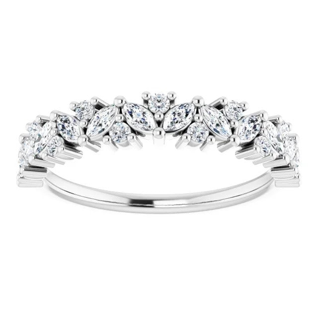 123396 Marquise Round Band 1/2 carat