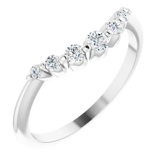 Single Prong Contour Band 1/5 Carat