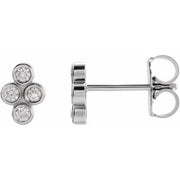 .10 Carat Bezel Cluster Stud Earrings