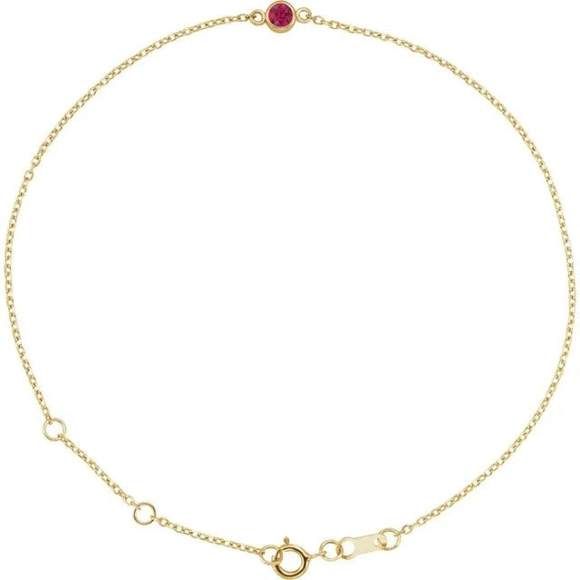 Ruby Bezel Bracelet