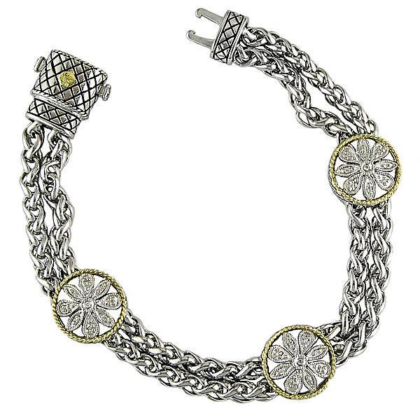 Andrea Candela Diamond Flower Station Bracelet