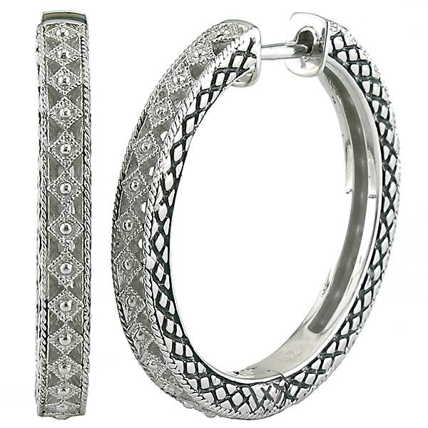 ACE241 Sterling Silver Hoop Earrings