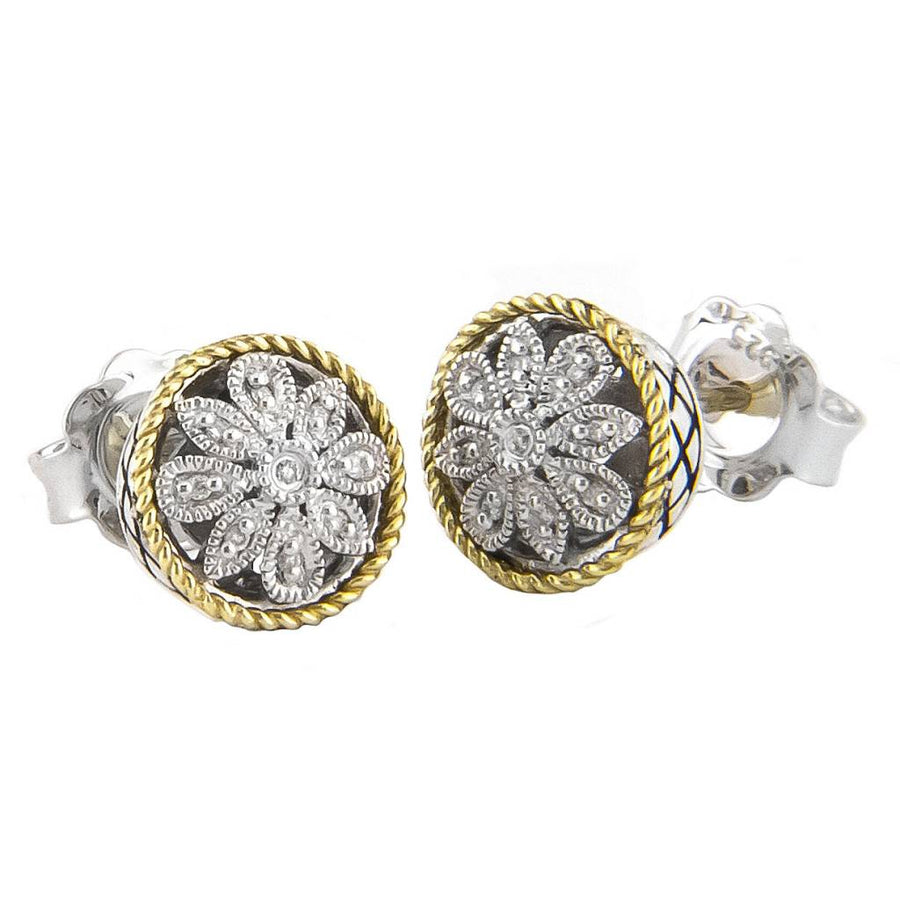 ACE91 diamond flower earrings