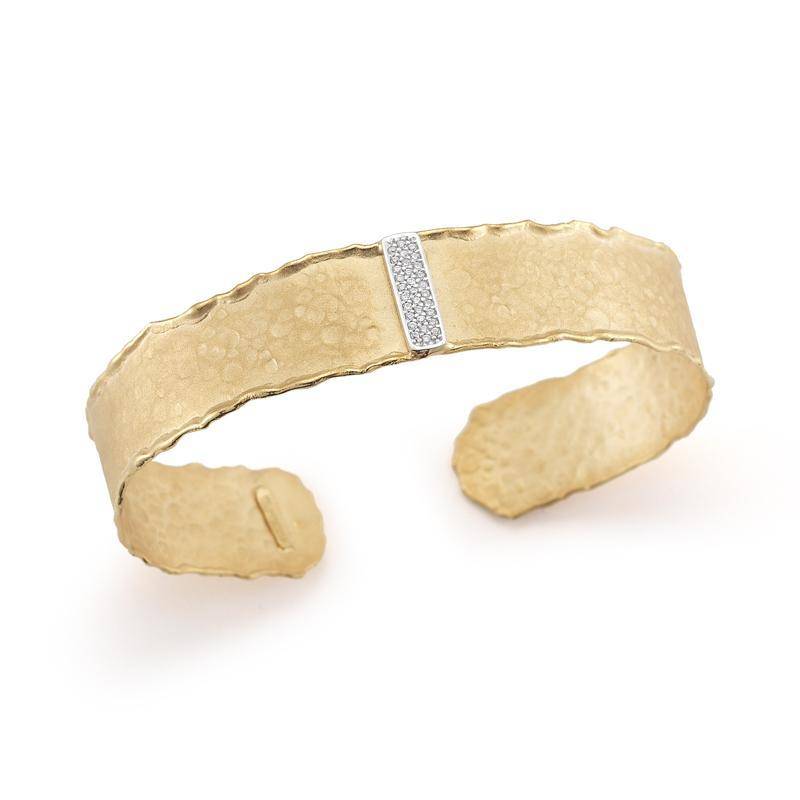 BIR383Y Gold Cuff Bracelet