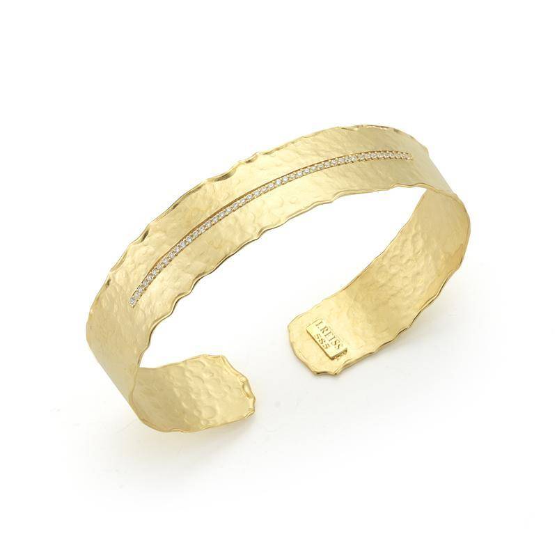 BIR458Y gold and diamond cuff bracelet