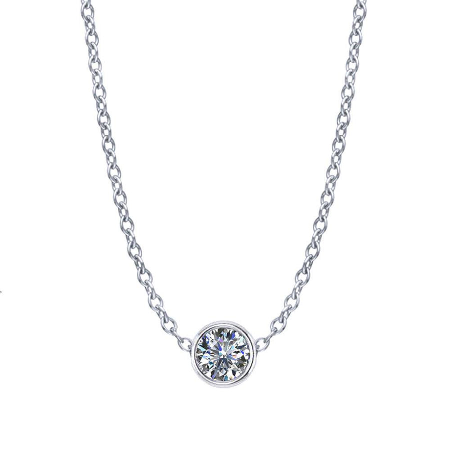 Diamond Bezel Necklace 1/4 Carat