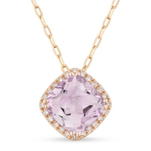 DN3420 Pink Amethyst Necklace