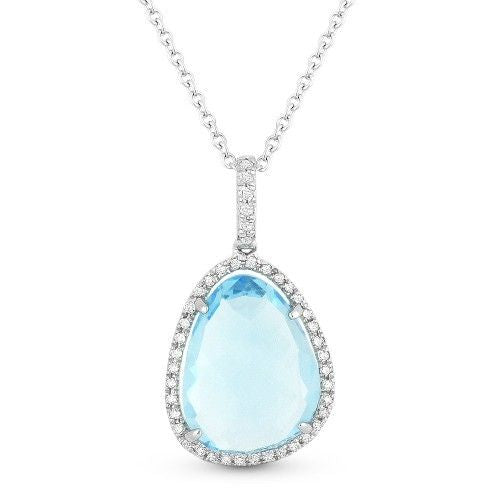 N0129 Blue Topaz Necklace