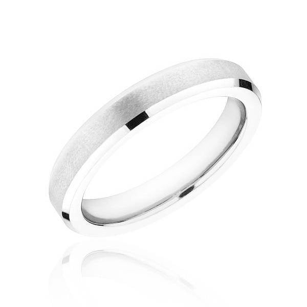 Triton 11-3617 4mm White Tungsten Carbide Wedding Band