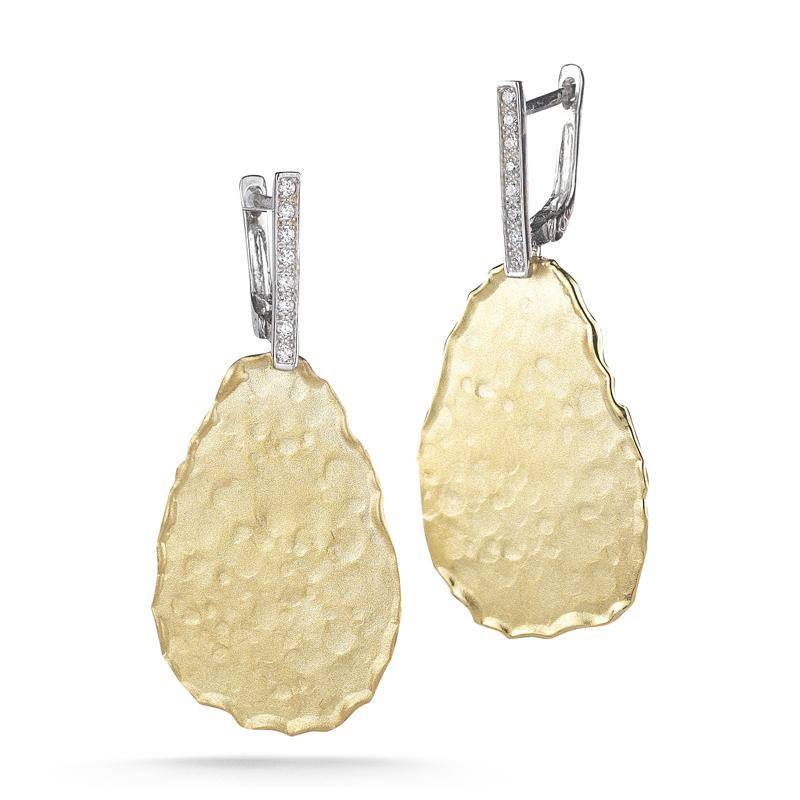 ER3036Y hammered drop earrings