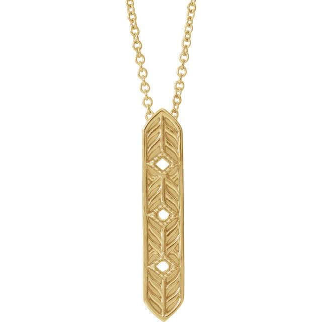 Vintage Inspired Vertical Bar Necklace