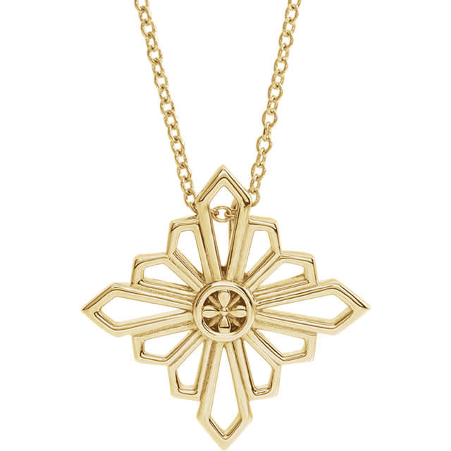 14kt Gold Geometric Shapes Necklace