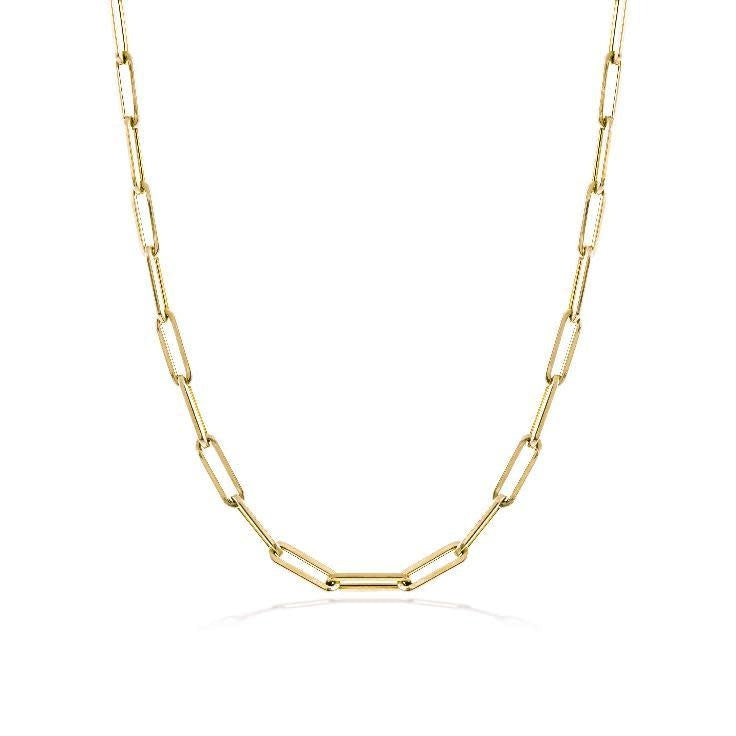 14kt Yellow Gold Paperclip Layering Necklace