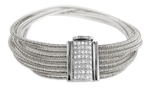 14kt White Gold 'Cocoon" Diamond Bracelet