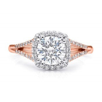 LC5392 Rose Gold Split Shank Halo