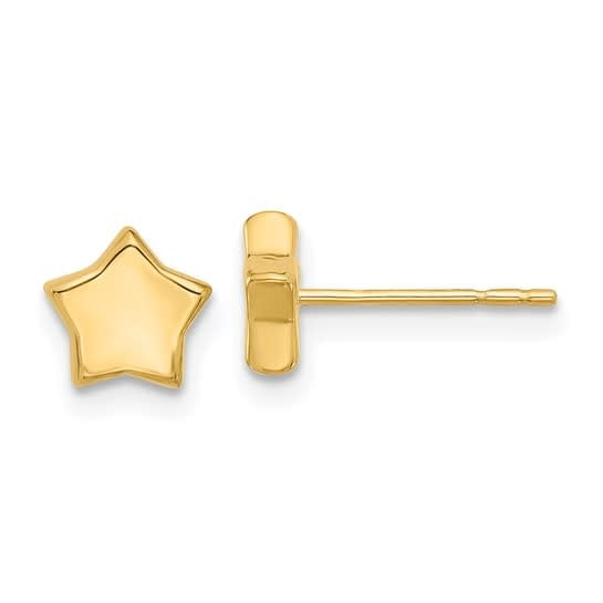 14kt Yellow Gold Star Stud Earrings