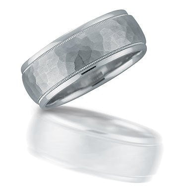 N01092 gent's hammered wedding band