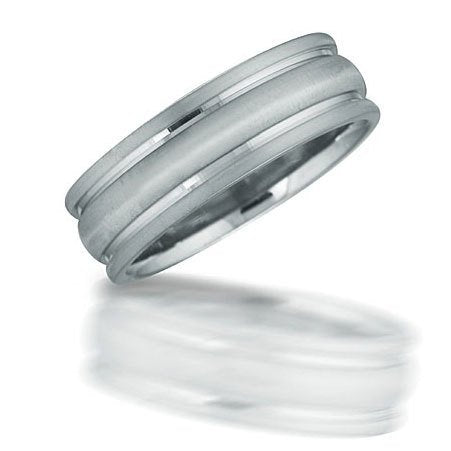 N01036 gent's grooved wedding band