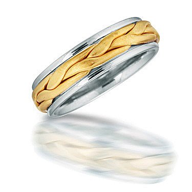 NT01706 men's braided wedding ring