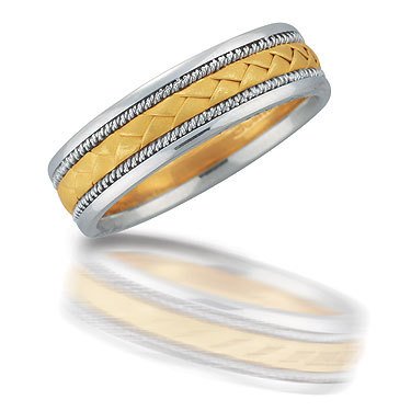 NT03067 gent's two toned wedding band